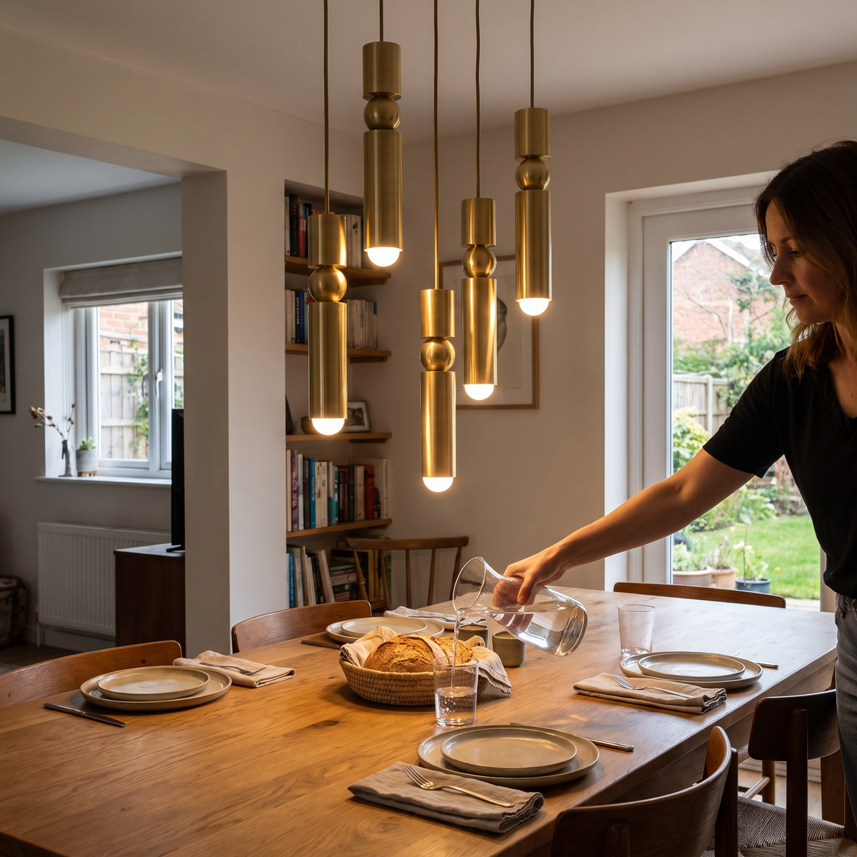 Metal Cylinder Orbit Cluster Pendant Light