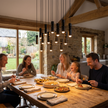 Metal Cylinder Orbit Cluster Pendant Light