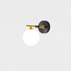 Brass Milk Glass Globe Wall Sconce