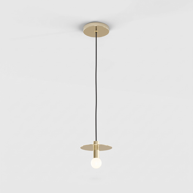 Brass Disc Dome Pendant Light