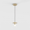 Brass Disc Dome Pendant Light