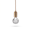 Cut Crystal Brass Bulb Pendant Light
