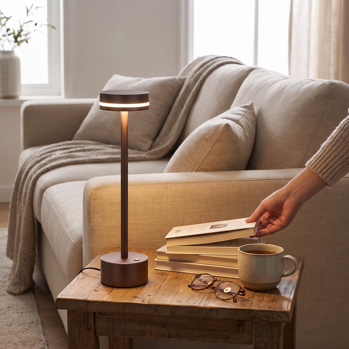 Aluminum Slim Cordless Table Lamp