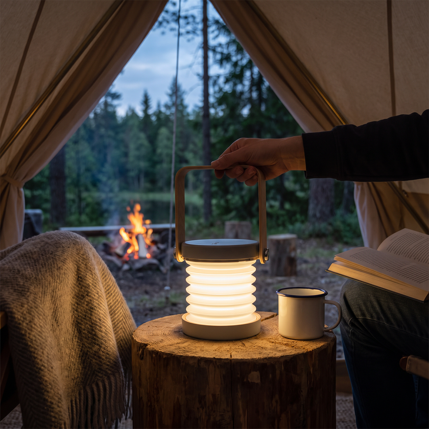 Stacked Disc Portable Lantern Table Lamp