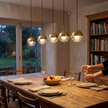 Glass Orb Cascade Chandelier