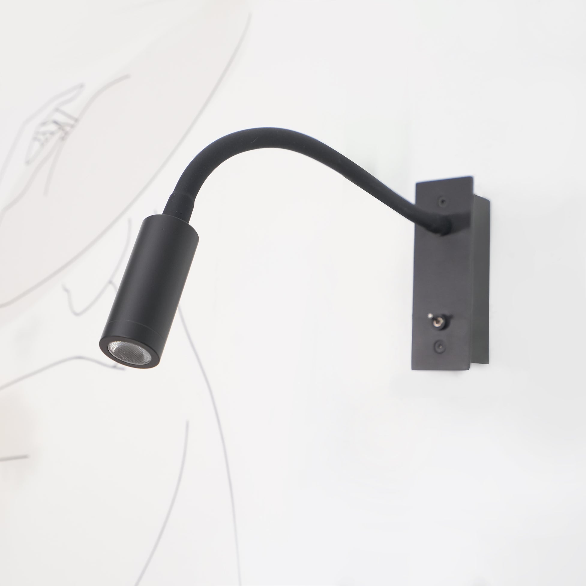 Modern Adjustable Gooseneck LED Reading Wall Sconce