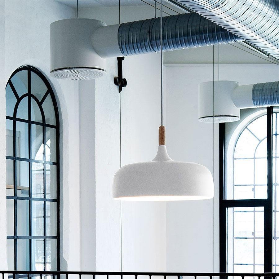 Oak & Zinc Acorn Pendant Light