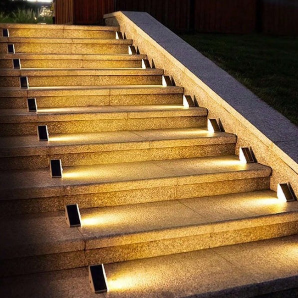 Modern Solar Powered Stair Lights