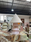 Calvrane Marble Pyramid Table Lamp
