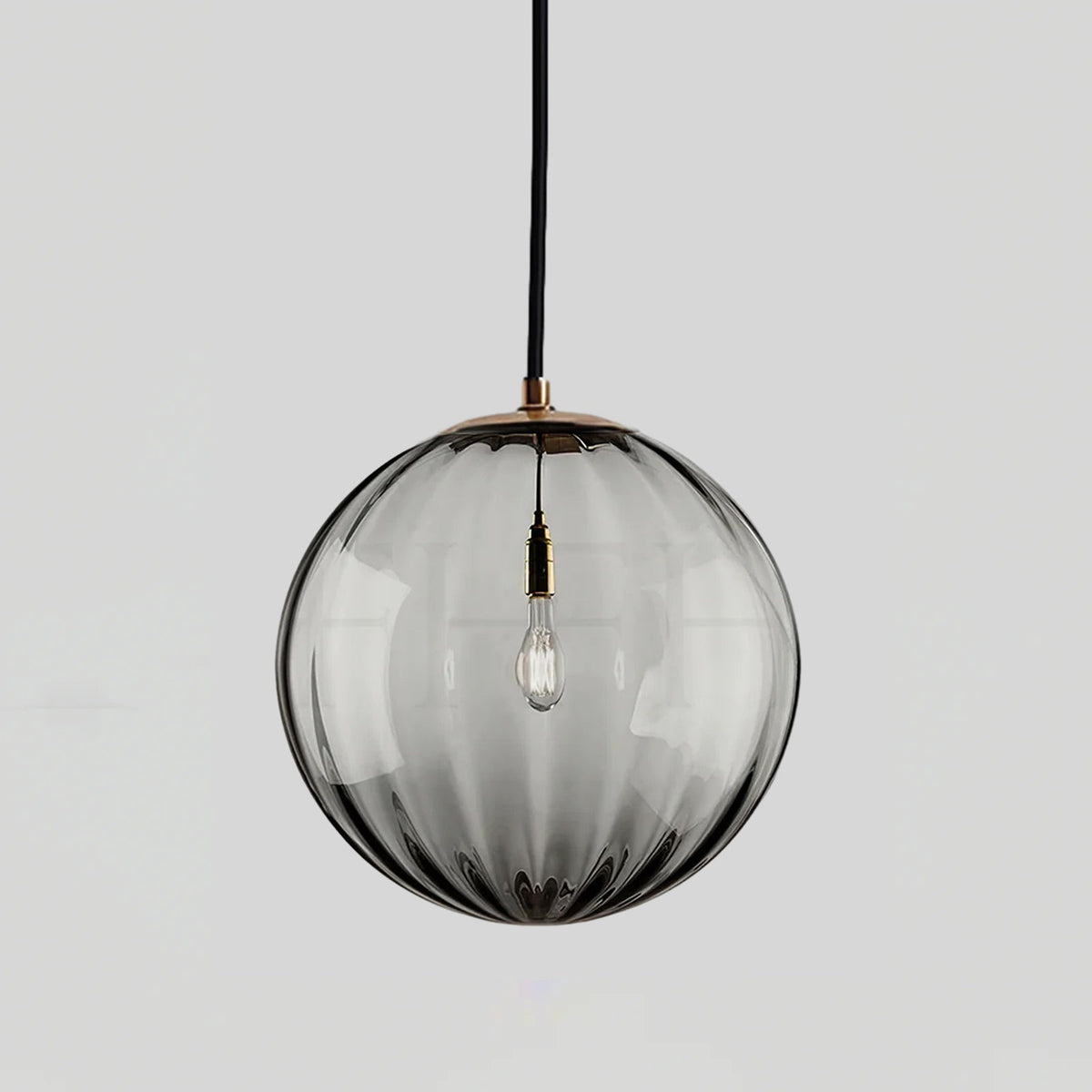 Blown Glass Globe Monk-Cap Pendant