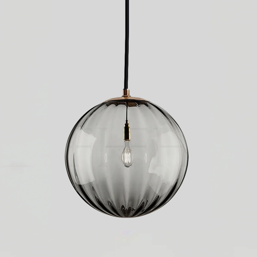 Blown Glass Globe Monk-Cap Pendant