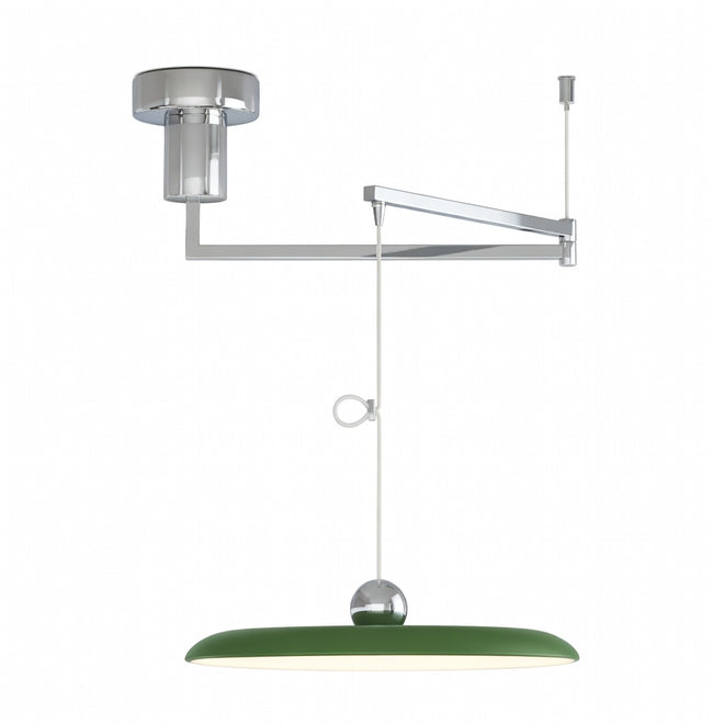 Arlen Modern Adjustable Swing Arm Disc Pendant Lamp