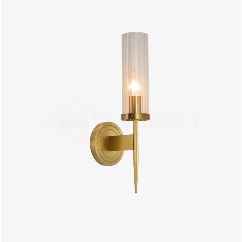 Brass Glass Candlestick Wall Sconce