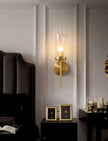 Brass Glass Candlestick Wall Sconce