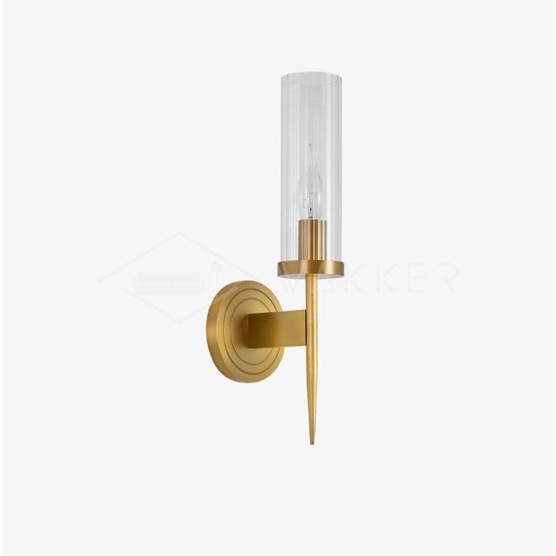 Brass Glass Candlestick Wall Sconce