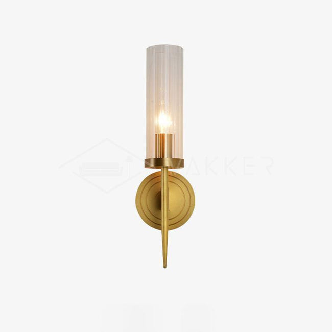 Brass Glass Candlestick Wall Sconce