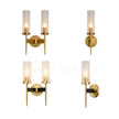 Brass Glass Candlestick Wall Sconce