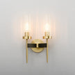 Brass Glass Candlestick Wall Sconce