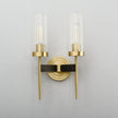 Brass Glass Candlestick Wall Sconce