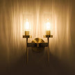 Brass Glass Candlestick Wall Sconce