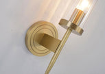 Brass Glass Candlestick Wall Sconce