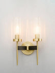 Brass Glass Candlestick Wall Sconce