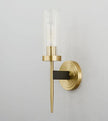 Brass Glass Candlestick Wall Sconce