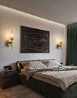 Brass Glass Candlestick Wall Sconce