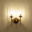 Brass Glass Candlestick Wall Sconce