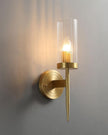 Brass Glass Candlestick Wall Sconce