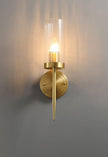 Brass Glass Candlestick Wall Sconce